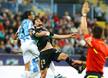 Im�genes del choque del M�laga con el Racing en La Rosaleda